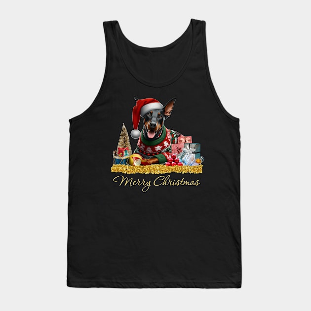 Merry Christmas Doberman Tank Top by The Artful Barker